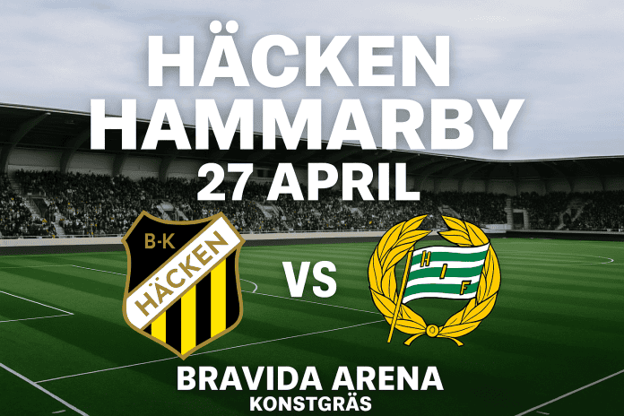 Promotionsbild för matchen mellan BK Häcken och Hammarby IF på Bravida Arena den 27 april 2025 i Allsvenskan.