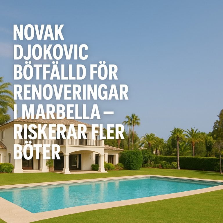 Novak Djokovic bötfälld för lyxrenoveringar i Marbella – riskerar ännu större problem