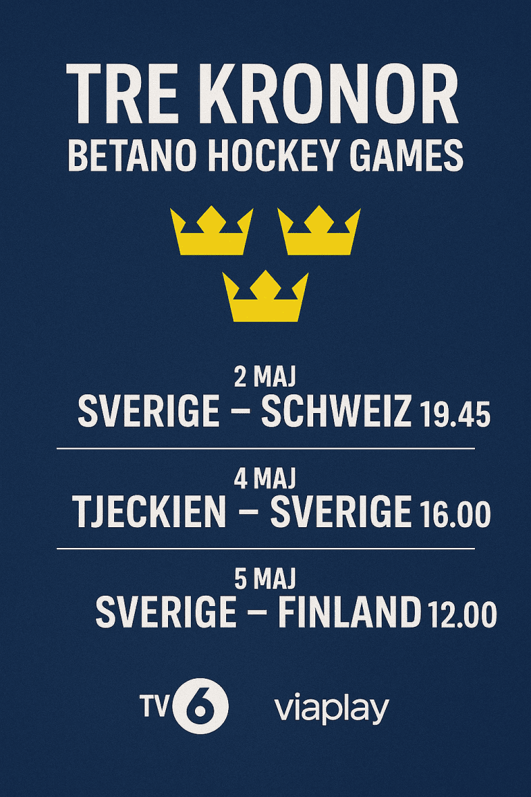 Tre Kronor presenterar förstärkt trupp till Betano Hockey Games