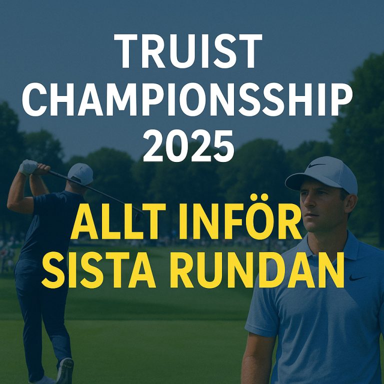 🏌️‍♂️ Truist Championship 2025: Allt inför finalrundan i Philadelphia