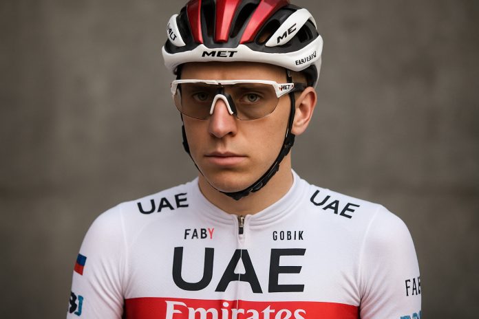 Tadej Pogacar i UAE-dräkt inför Etapp 1 av Tour de France 2025