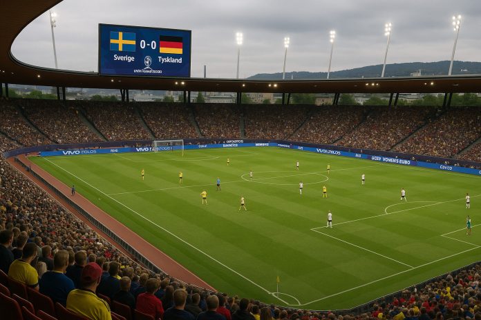 Sverige och Tyskland möts i dam EM 2025 på Letzigrund i Zürich inför fullsatt stadion