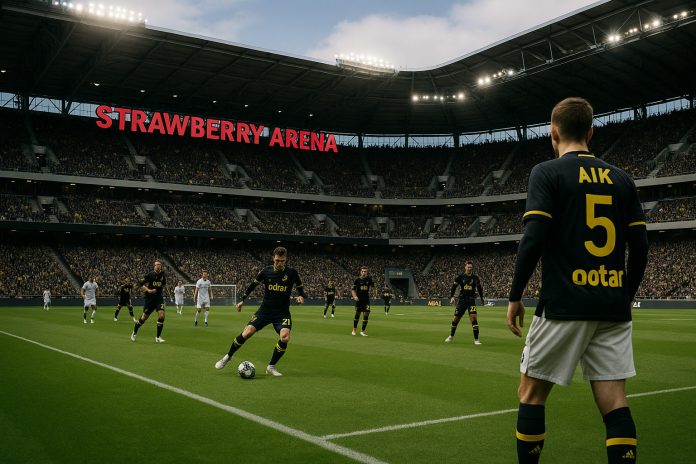 AIK spelar hemmamatch på Strawberry Arena inför fullsatt läktare