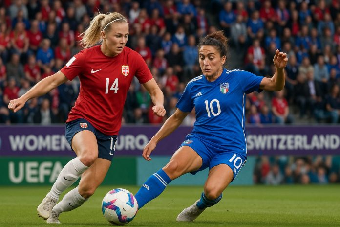 Norge mot Italien i damernas EM 2025