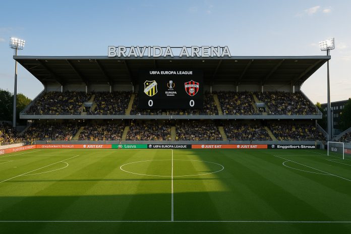 Häcken mot Spartak Trnava i Europa League på Bravida Arena