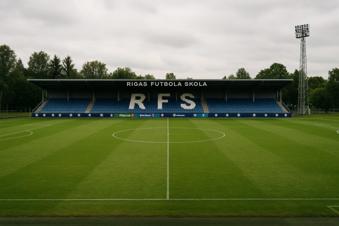 RFS hemmaarena i Riga inför Champions League-kvalet mot Malmö FF