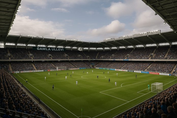 Speltips GAIS Halmstad – arenavy från Gamla Ullevi med pågående match