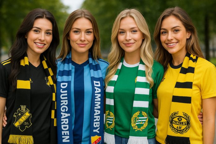 Supportrar från flera lag inför sport på tv 27 juli