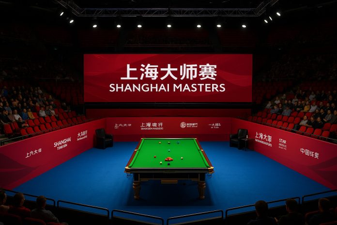 Snookerbord redo för Shanghai Masters snooker 2025