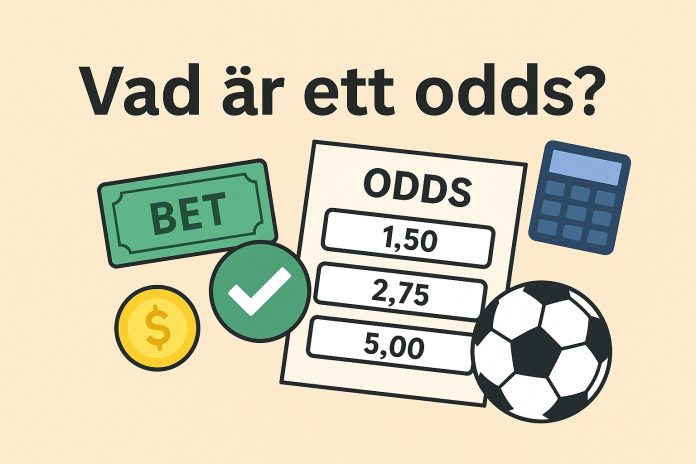 Vad är ett odds – illustration med bettingkupong, odds och sportikoner