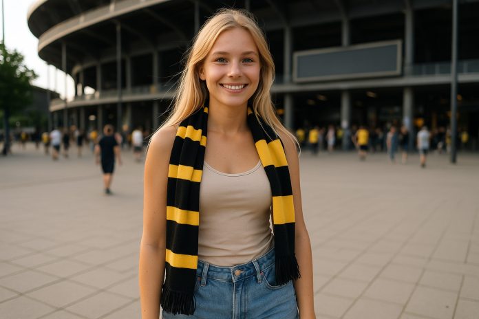 AIK Gyor tv – supporter utanför Strawberry Arena