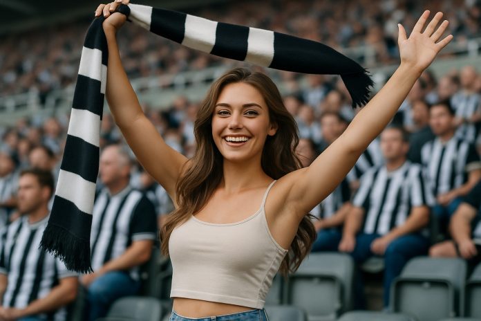 Newcastle Atletico Madrid tv – supportrar på St James’ Park