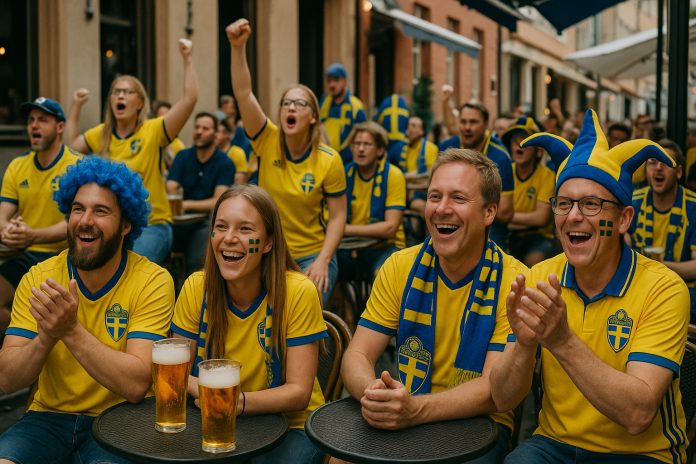 Kosovo mot Sverige i VM-kvalet 2025 på Fadil Vokrri Stadium