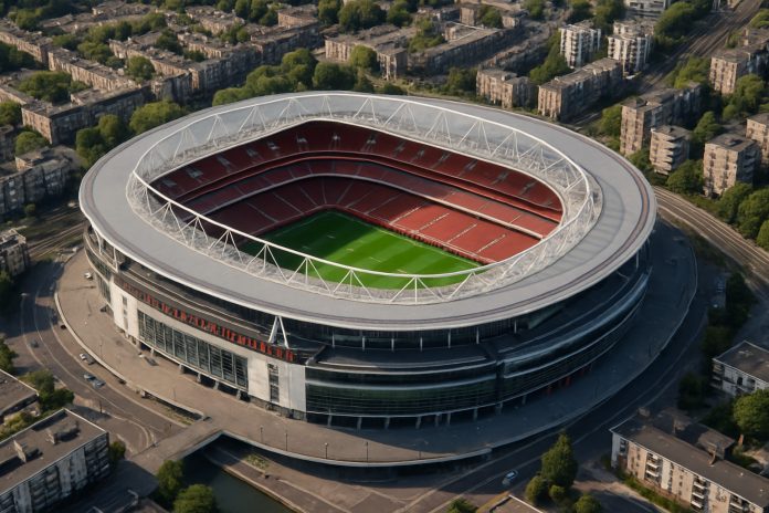 Arsenal mot Manchester City i Premier League på Emirates Stadium